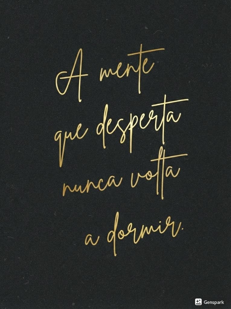 A mente que desperta nunca volta a dormir